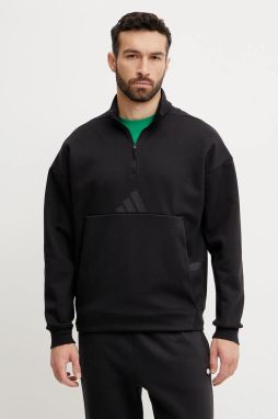 Mikina adidas Z.N.E. pánska, čierna farba, jednofarebná, JC5484