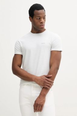 Tričko Calvin Klein pánske, biela farba, vzorované, K10K114177