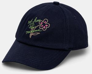 Šiltovka Drôle de Monsieur La Casquette Slogan Esquisse dievčenský, tmavomodrá farba, G-CP141-CO138-NY