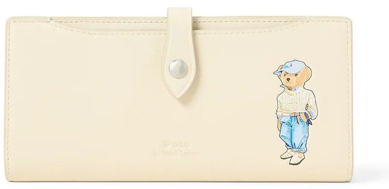 Kožená peňaženka Polo Ralph Lauren dámska, béžová farba, 427967717