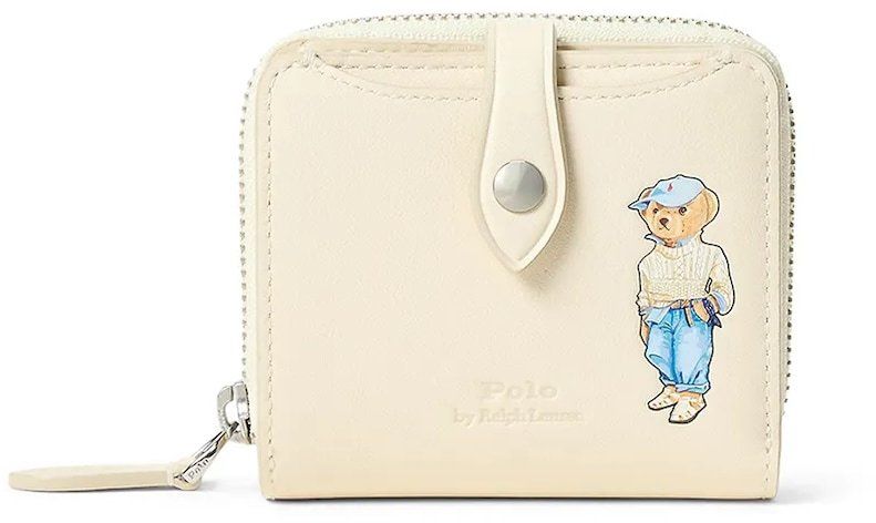 Kožená peňaženka Polo Ralph Lauren dámska, béžová farba, 427967720