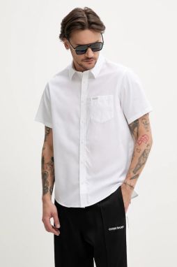 Bavlnená košeľa Guess Jeans pánska, biela farba, regular, s klasickým golierom, M5GH16 WH7P1
