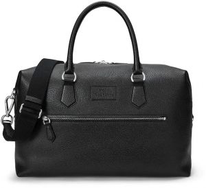 Kožená taška Polo Ralph Lauren čierna farba, 405962459