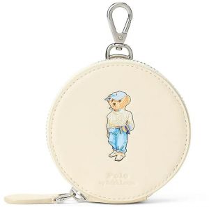Kožená kľúčenka Polo Ralph Lauren dámsky, béžová farba, 427967719