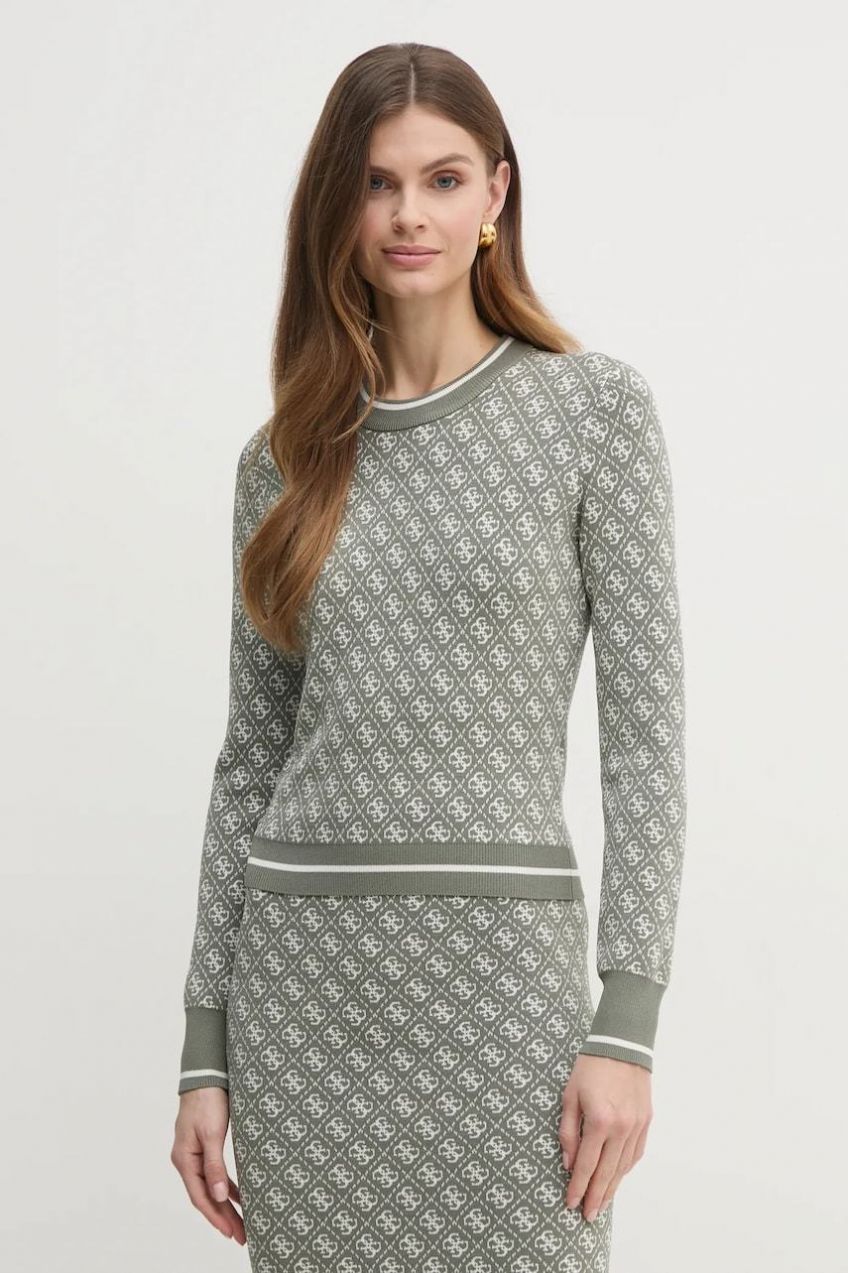 Sveter Guess LISE dámsky, zelená farba, W4BR21 Z37K0