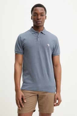 Polo tričko Abercrombie & Fitch pánske, šedá farba, jednofarebné, KI124-5182