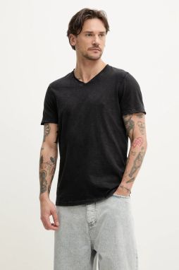 Bavlnené tričko Superdry pánske, čierna farba, jednofarebné, M1012077A-02A
