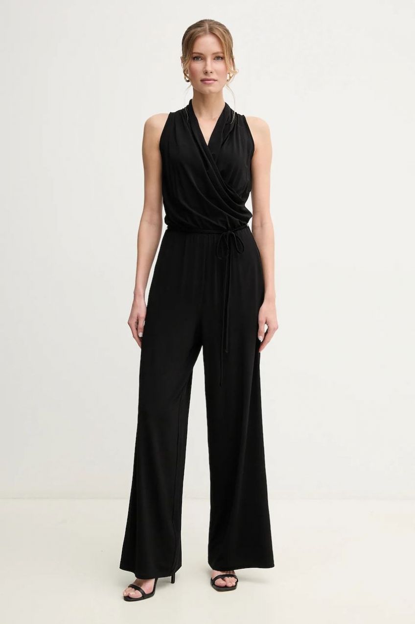 Overal Weekend Max Mara čierna farba, v výstrih, 2515641012600