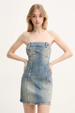 Rifľové šaty Miss Sixty mini, priliehavá, 6S1DJ57700
