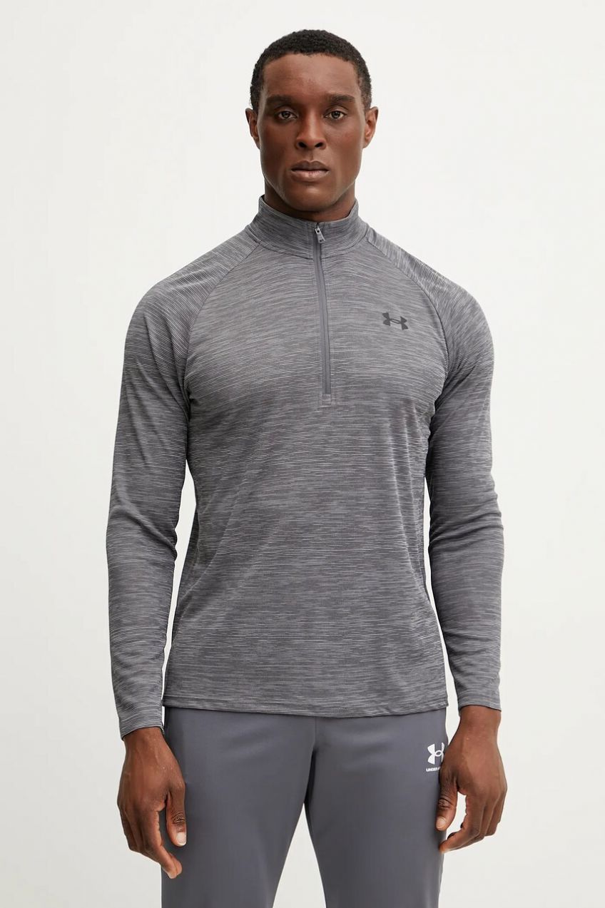 Tréningová mikina Under Armour Tech Textured šedá farba, vzorovaná, 1382797