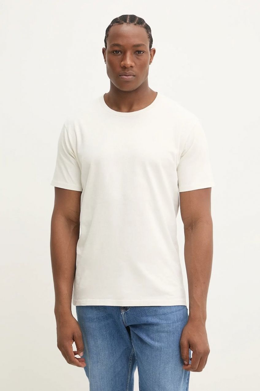 Bavlnené tričko Superdry pánske, biela farba, jednofarebné, M1012208A-ICF