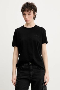 Bavlnené tričko Superdry dámske, čierna farba, W1011644A-02A