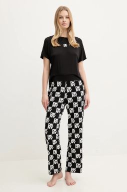 Pyžamo Dkny dámska, čierna farba, YI70044