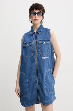 Rifľové šaty Karl Lagerfeld Jeans mini, áčkový strih, A2W13025