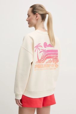 Mikina Rip Curl dámska, béžová farba, s potlačou, 08QWFL