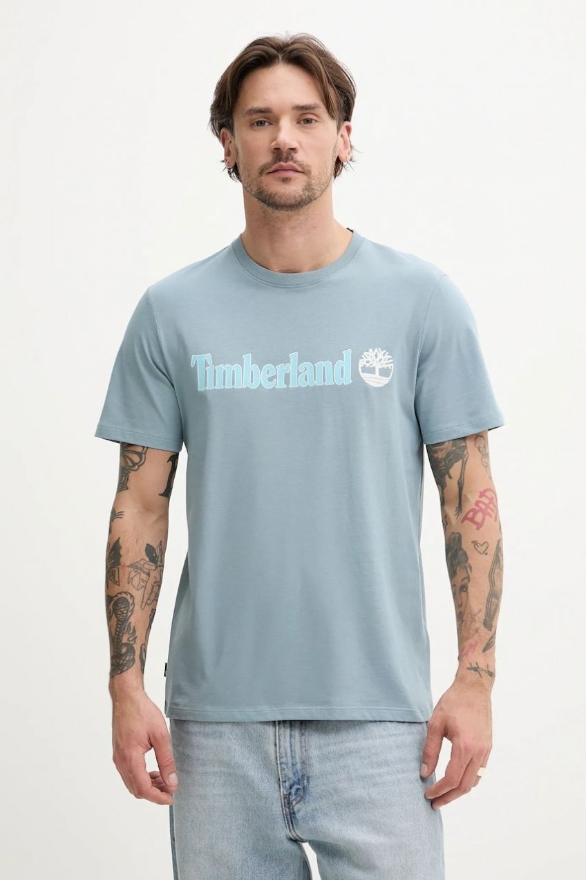 Bavlnené tričko Timberland pánske, s potlačou, TB0A5UPQ7581