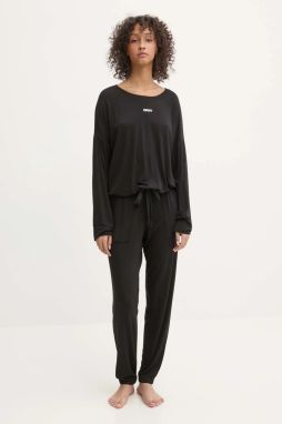 Pyžamo Dkny dámske, čierna farba, YI90044