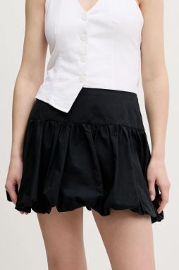 Bavlnená sukňa Abercrombie & Fitch čierna farba, mini, áčkový strih, KI143-5062