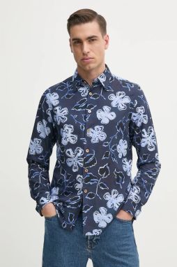 Bavlnená košeľa PS Paul Smith pánska, tmavomodrá farba, regular, s klasickým golierom, M2R.765X.P22309