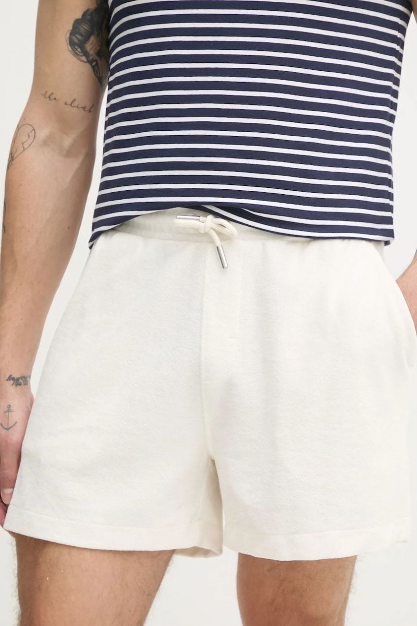 Šortky Calvin Klein pánske, béžová farba, K10K114444