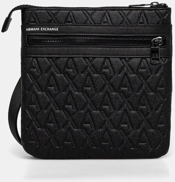 Malá taška Armani Exchange pánska, čierna farba, XM000579 AF12133