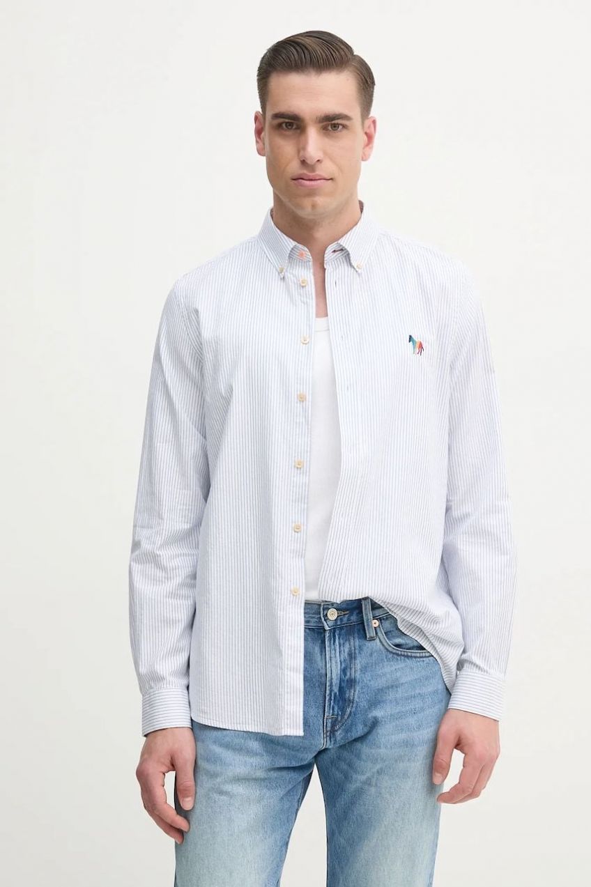 Bavlnená košeľa PS Paul Smith pánska, regular, s golierom button-down, M2R.708U.P22264