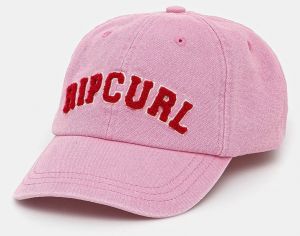 Džínsová šiltovka Rip Curl ružová farba, s nášivkou, 063WHE