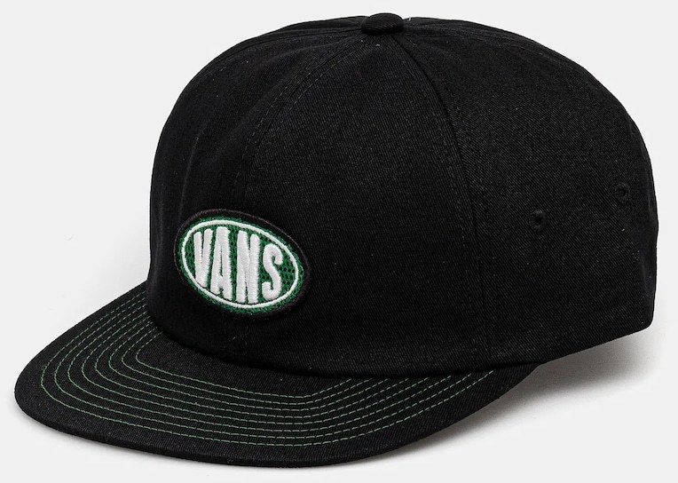 Bavlnená šiltovka Vans čierna farba, s nášivkou, VN000MPHBLK1