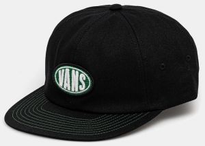 Bavlnená šiltovka Vans čierna farba, s nášivkou, VN000MPHBLK1