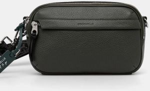 Kožená taška Coccinelle zelená farba