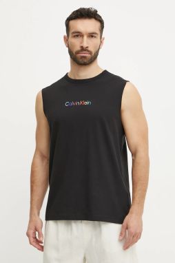 Bavlnené tričko Calvin Klein Underwear čierna farba, LV00NM2878