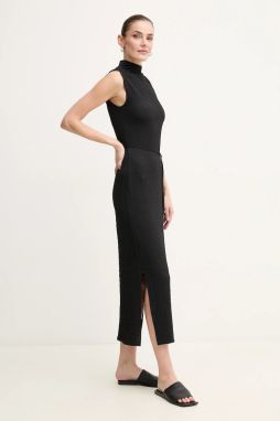 Šaty Calvin Klein čierna farba, maxi, priliehavá, K20K208304
