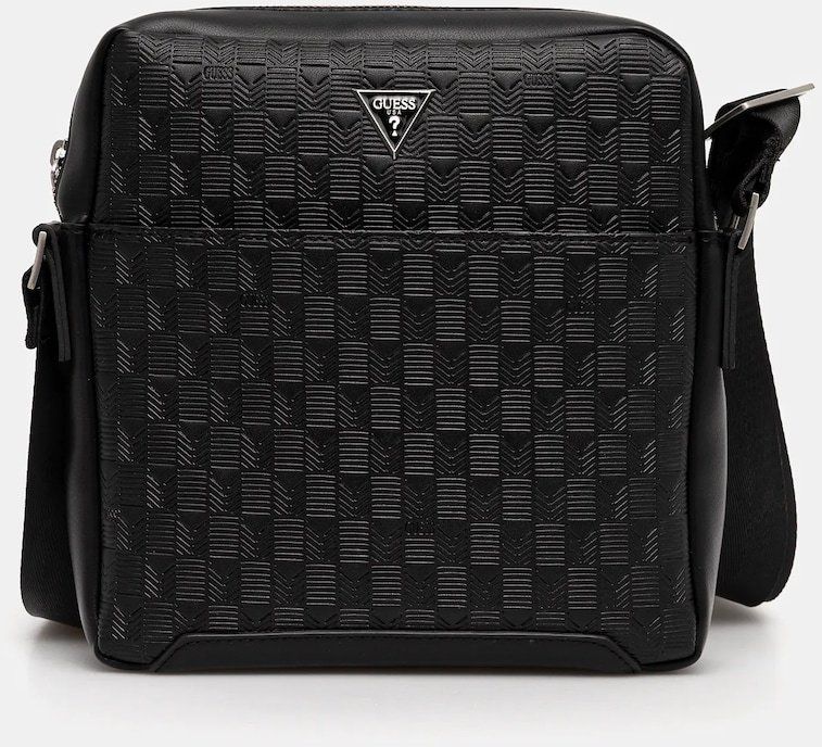 Malá taška Guess TORINO pánska, čierna farba, HMTODE P5159