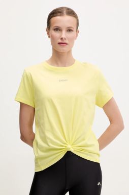 Bavlnené tričko Dkny dámske, žltá farba, DP5T9994
