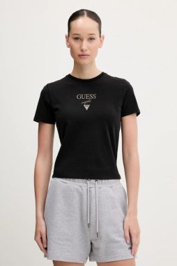 Bavlnené tričko Guess Originals dámske, čierna farba, W5GI56 J1314