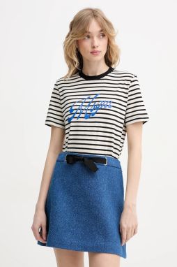 Bavlnené tričko MSGM dámske, čierna farba, 3842MDM111.257322