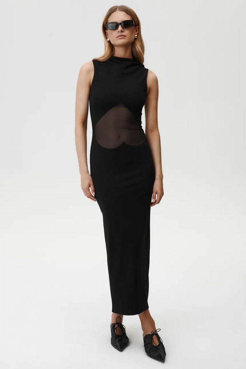 Šaty Undress Code Divine Dress čierna farba, midi, priliehavá, 886