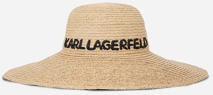 Klobúk Karl Lagerfeld béžová farba, A2W46054