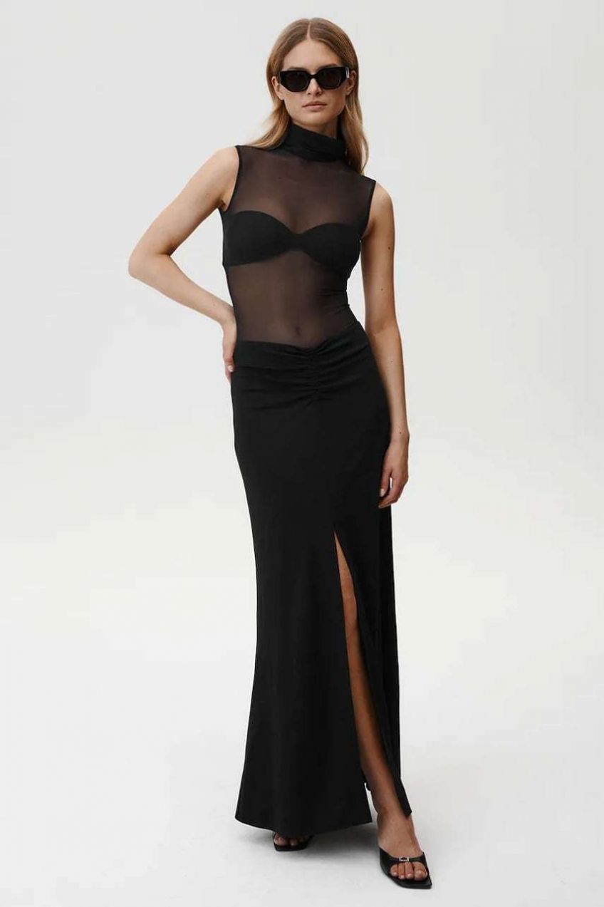 Sukňa Undress Code Eclipse Skirt čierna farba, maxi, áčkový strih, 889