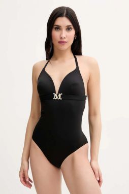 Jednodielne plavky Max Mara Beachwear čierna farba, jemne vystužený košík, 2516831039600