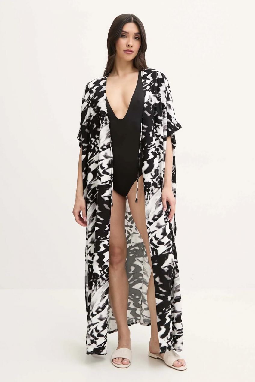 Plážový odev Calvin Klein čierna farba, KW0KW02822