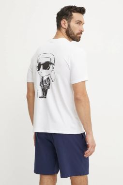 Pyžamo Karl Lagerfeld pánske, biela farba, s potlačou, A2M45007