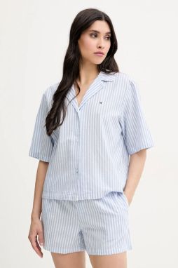 Pyžamo s prímesou ľanu Tommy Hilfiger dámske, UW0UW05799