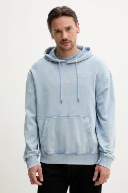 Bavlnená mikina Guess Jeans pánska, s kapucňou, s nášivkou, M5GQ23 KCTJ1