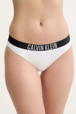 Plavkové nohavičky Calvin Klein biela farba, KW0KW02752