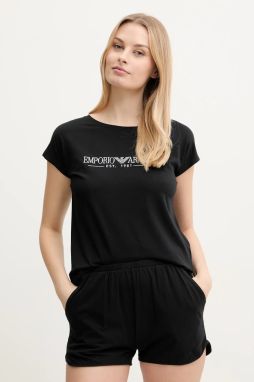 Pyžamo Emporio Armani Underwear dámske, čierna farba, EW000495 AF10881