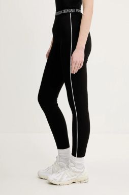 Legíny Karl Lagerfeld Jeans dámske, čierna farba, jednofarebné, A2W10153