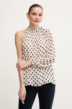 Blúzka Pedro del Hierro dámska, béžová farba, vzorovaná, 6639078