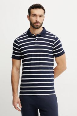 Bavlnené polo tričko Helly Hansen NEWPORT POLO pánske, tmavomodrá farba, vzorované, 34412