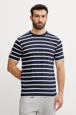 Bavlnené tričko Helly Hansen NEWPORT pánske, tmavomodrá farba, vzorované, 34494